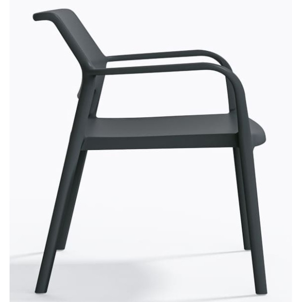 Кресло пластиковое Pedrali Ara 316/GA серое для террасы-2