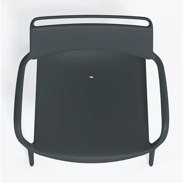 Кресло пластиковое Pedrali Ara 316/GA серое для террасы-4