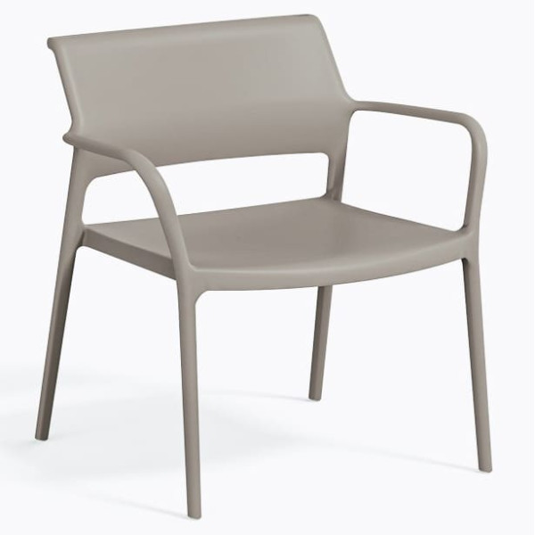 Крісло пластикове Pedrali Ara 316/BE сіре для тераси-0