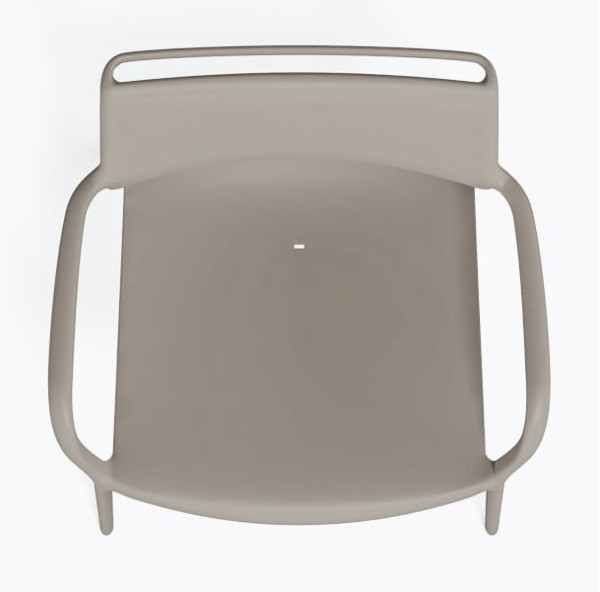 Крісло пластикове Pedrali Ara 316/BE сіре для тераси-4