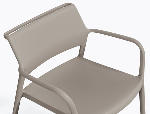 Крісло пластикове Pedrali Ara 316/BE сіре для тераси-5