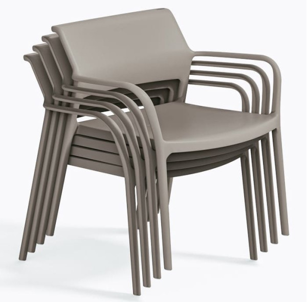 Крісло пластикове Pedrali Ara 316/BE сіре для тераси-6