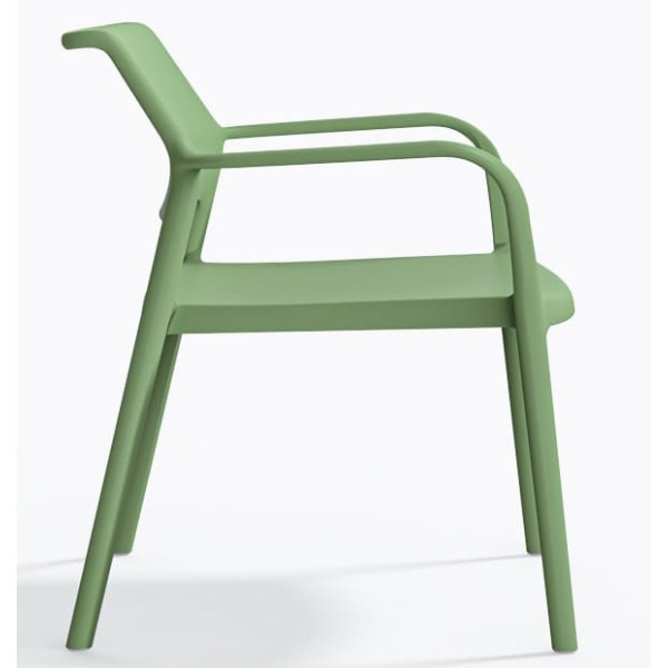 Крісло пластикове Pedrali Ara 316/VS зелене для тераси-3