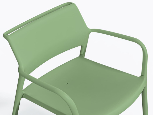 Крісло пластикове Pedrali Ara 316/VS зелене для тераси-6