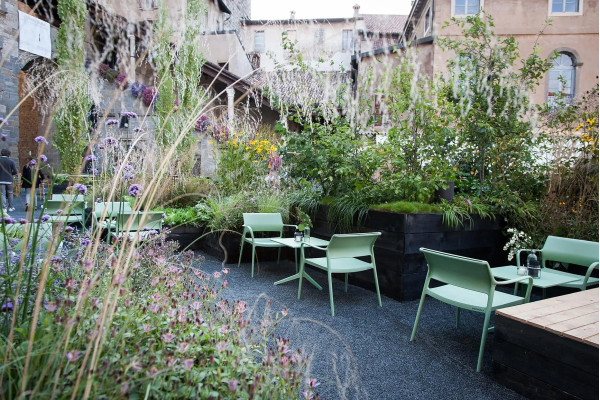 Крісло пластикове Pedrali Ara 316/VS зелене для тераси-13