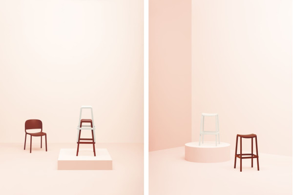 Пластиковий стілець Pedrali Dome 260/RO Червоний-11