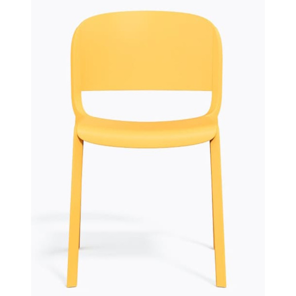 Пластиковий стілець Pedrali Dome 260/GI Жовтий-1