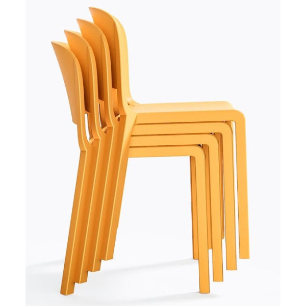 Пластиковий стілець Pedrali Dome 260/GI Жовтий-5