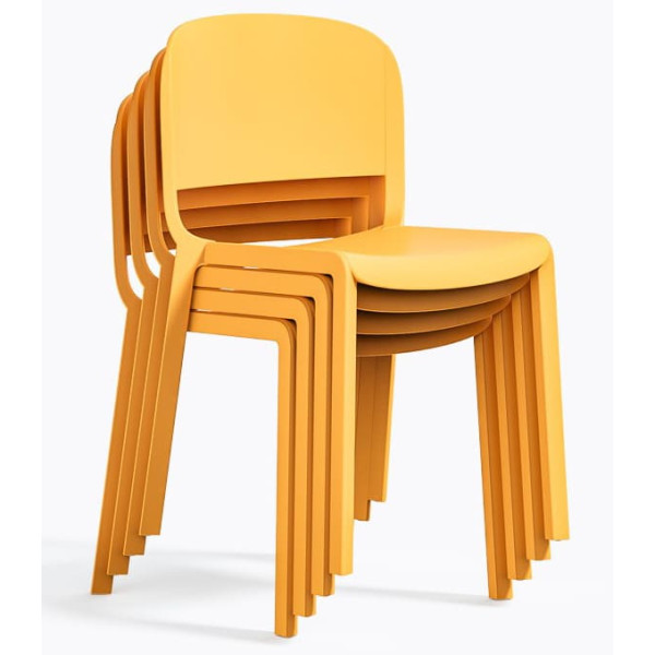 Пластиковий стілець Pedrali Dome 260/GI Жовтий-6