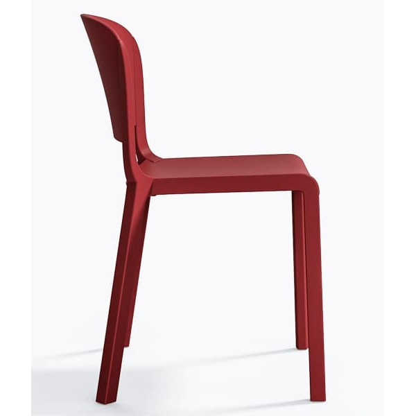 Пластиковий стілець Pedrali Dome 260/RO Червоний-2
