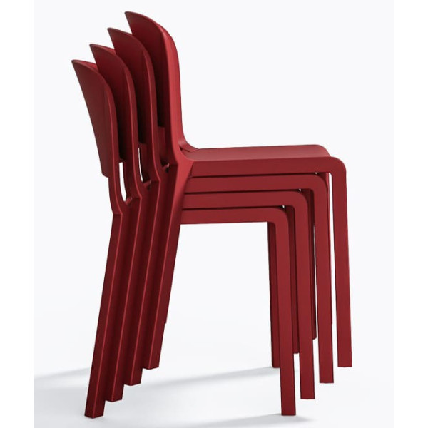 Пластиковий стілець Pedrali Dome 260/RO Червоний-6