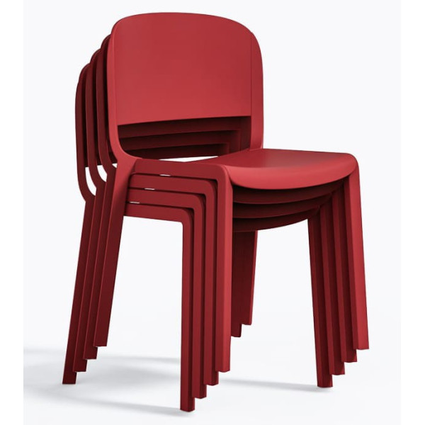 Пластиковий стілець Pedrali Dome 260/RO Червоний-5