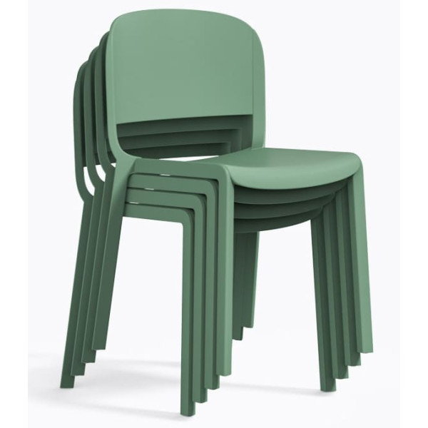 Пластиковый стул Pedrali Dome 260/VE2 Зеленый-5