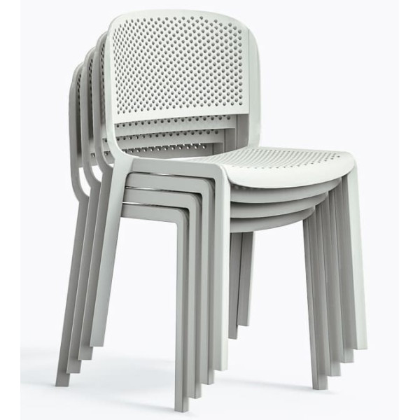 Пластиковий стілець Pedrali Dome 261/BI Білий-5