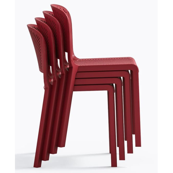 Пластиковий стілець Pedrali Dome 261/RO Червоний-5