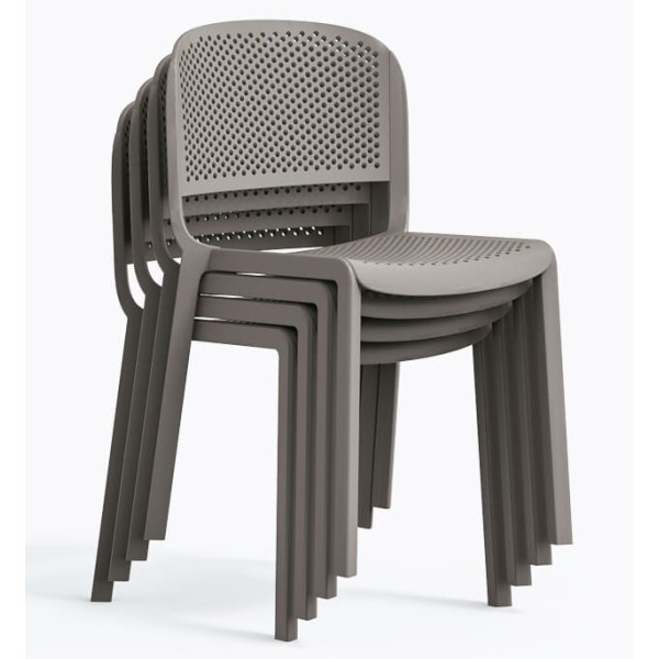Пластиковий стілець Pedrali Dome 261/BE Сірий-4