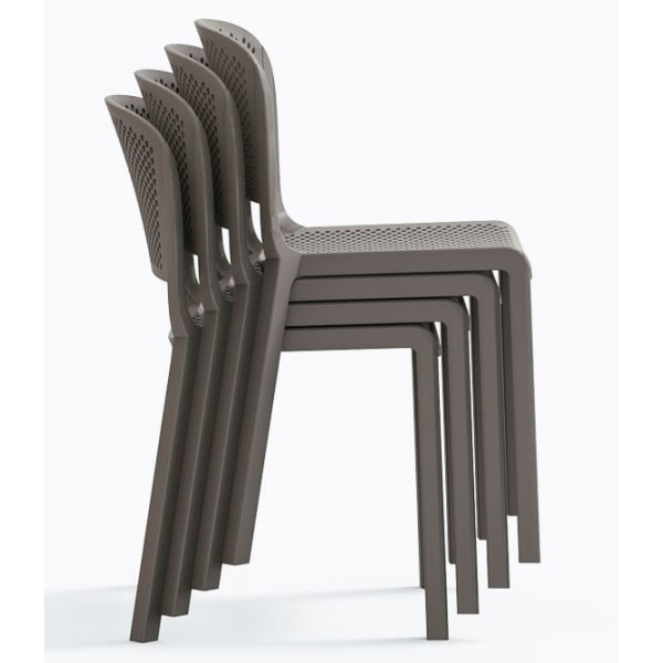 Пластиковий стілець Pedrali Dome 261/BE Сірий-5