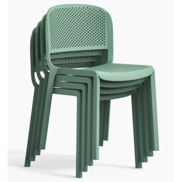 Пластиковий стілець Pedrali Dome 261/VE2 Зелений-4