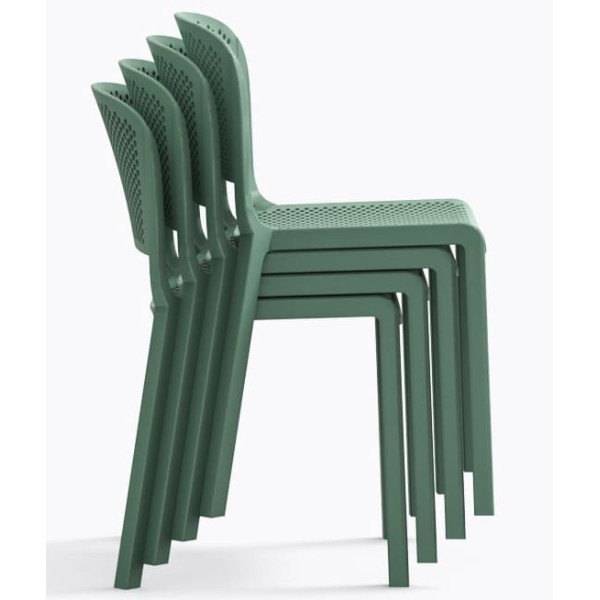 Пластиковий стілець Pedrali Dome 261/VE2 Зелений-5