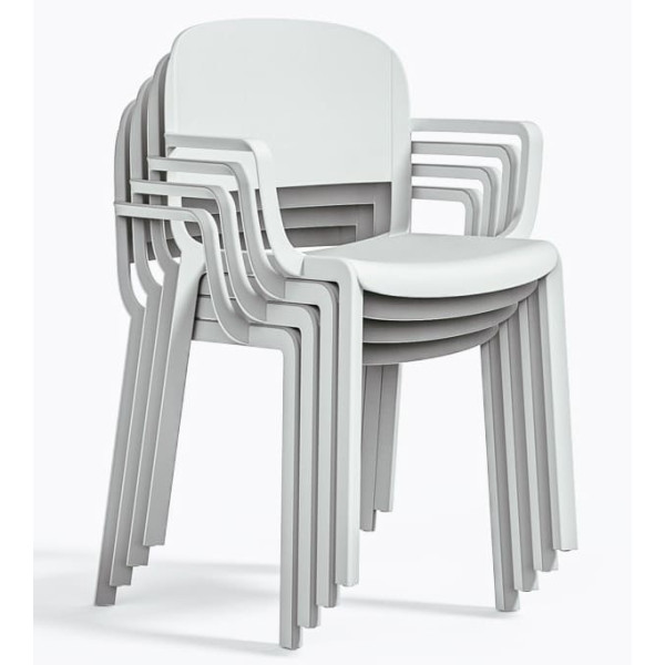 Пластиковий стілець Pedrali Dome 265/BI Білий-5