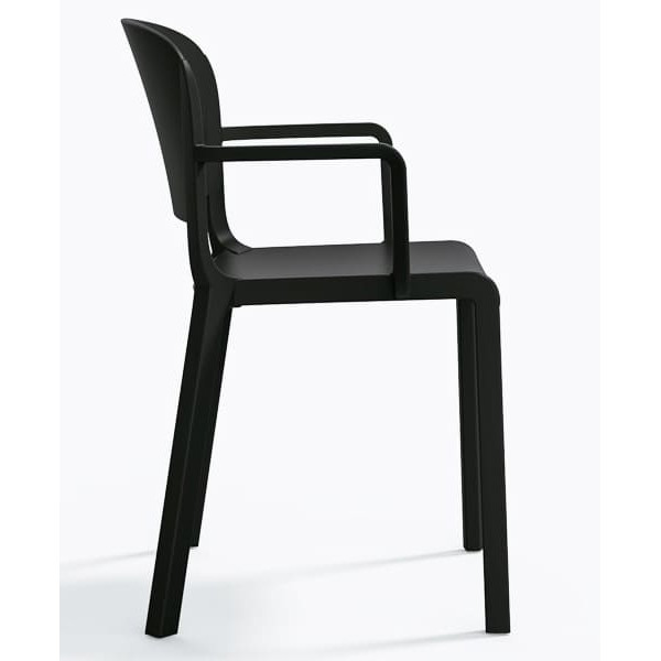 Пластиковий стілець Pedrali Dome 265/NE Чорний-6