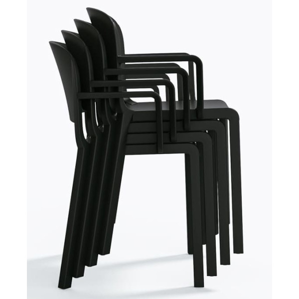 Пластиковий стілець Pedrali Dome 265/NE Чорний-10