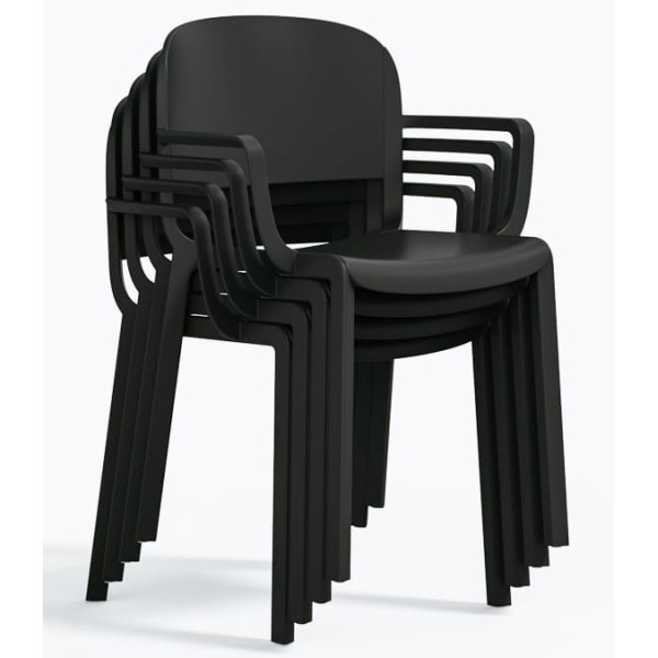 Пластиковий стілець Pedrali Dome 265/NE Чорний-9