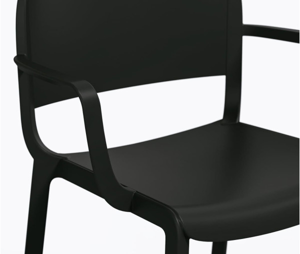 Пластиковий стілець Pedrali Dome 265/NE Чорний-8