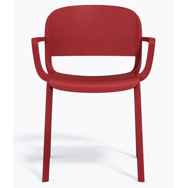Пластиковий стілець Pedrali Dome 265/RO Червоний-1