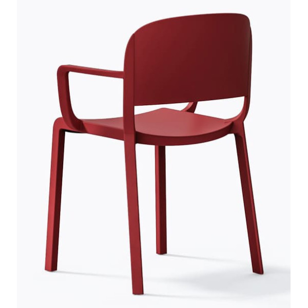 Пластиковий стілець Pedrali Dome 265/RO Червоний-3