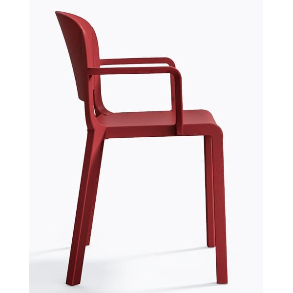 Пластиковий стілець Pedrali Dome 265/RO Червоний-2
