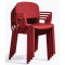 Пластиковий стілець Pedrali Dome 265/RO Червоний-5-thumb