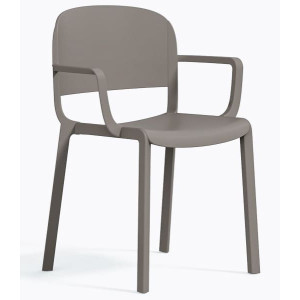 Пластиковий стілець Pedrali Dome 265/BE Сірий