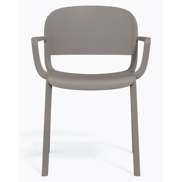 Пластиковий стілець Pedrali Dome 265/BE Сірий-1