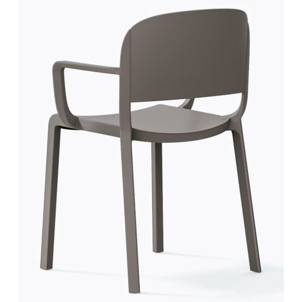 Пластиковий стілець Pedrali Dome 265/BE Сірий-3