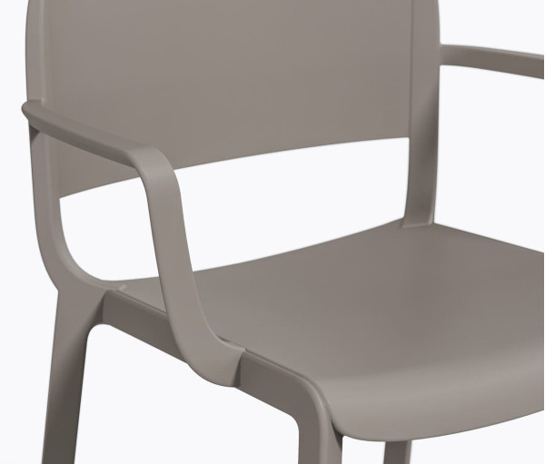 Пластиковий стілець Pedrali Dome 265/BE Сірий-4