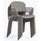 Пластиковий стілець Pedrali Dome 265/BE Сірий-5-thumb