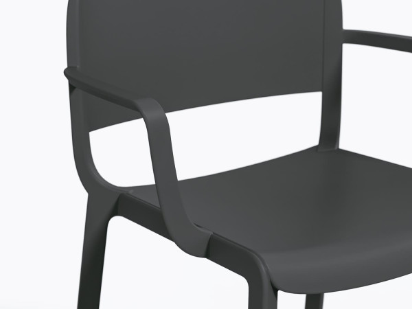 Пластиковий стілець Pedrali Dome 265/GA Сірий-4