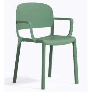 Пластиковый стул Pedrali Dome 265/VE2 Зеленый