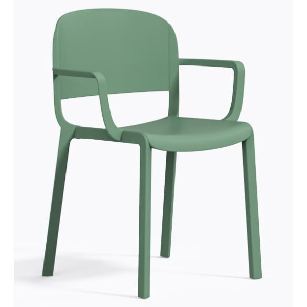 Пластиковий стілець Pedrali Dome 265/VE2 Зелений-0
