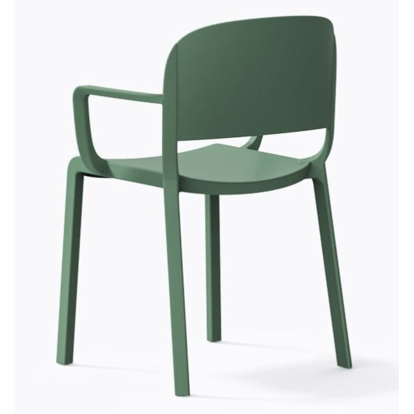 Пластиковий стілець Pedrali Dome 265/VE2 Зелений-3