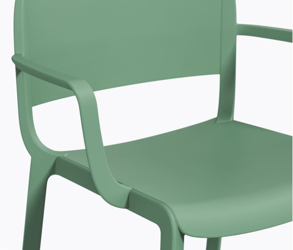 Пластиковий стілець Pedrali Dome 265/VE2 Зелений-4