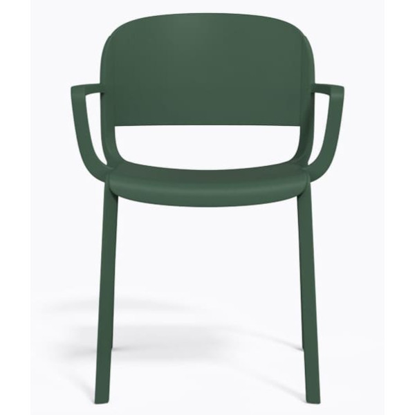 Пластиковий стілець Pedrali Dome 265/VE Зелений-1