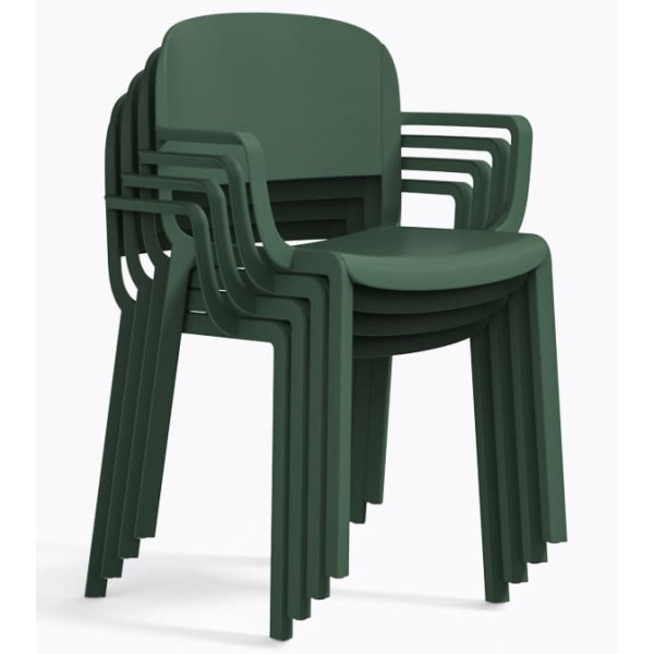 Пластиковий стілець Pedrali Dome 265/VE Зелений-5
