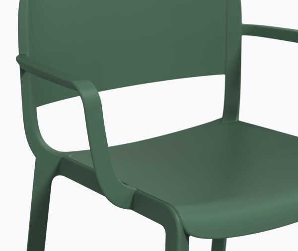 Пластиковий стілець Pedrali Dome 265/VE Зелений-4