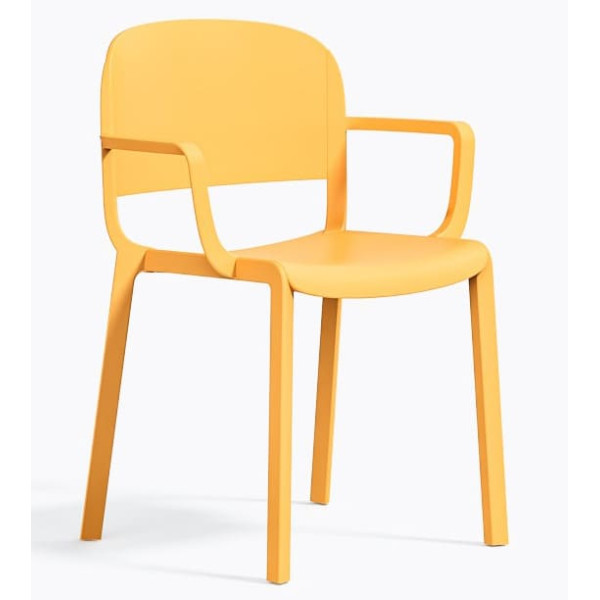 Пластиковий стілець Pedrali Dome 265/GI Жовтий-0