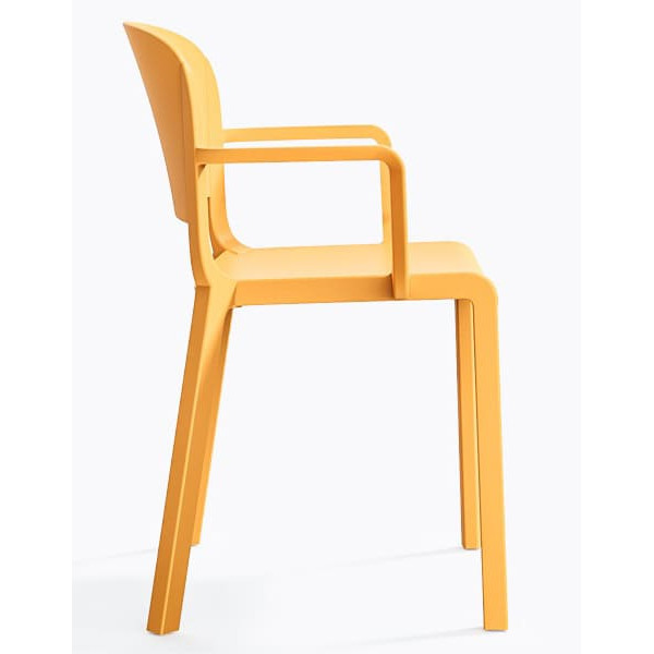 Пластиковий стілець Pedrali Dome 265/GI Жовтий-8
