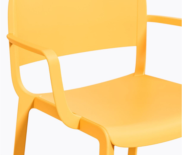 Пластиковий стілець Pedrali Dome 265/GI Жовтий-10