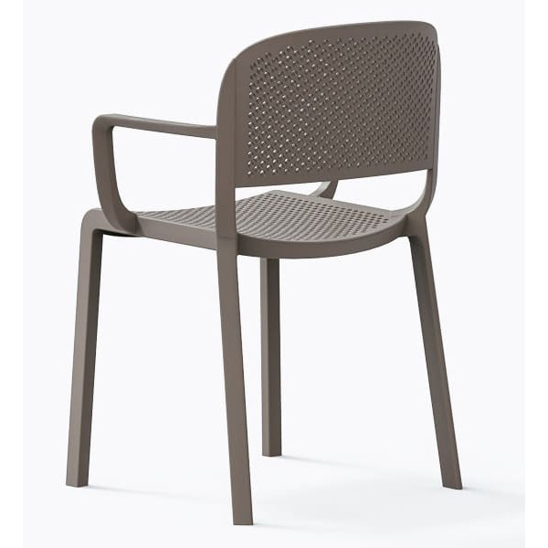 Пластиковий стілець Pedrali Dome 266/BE Сірий-3