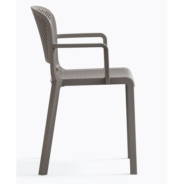 Пластиковий стілець Pedrali Dome 266/BE Сірий-2